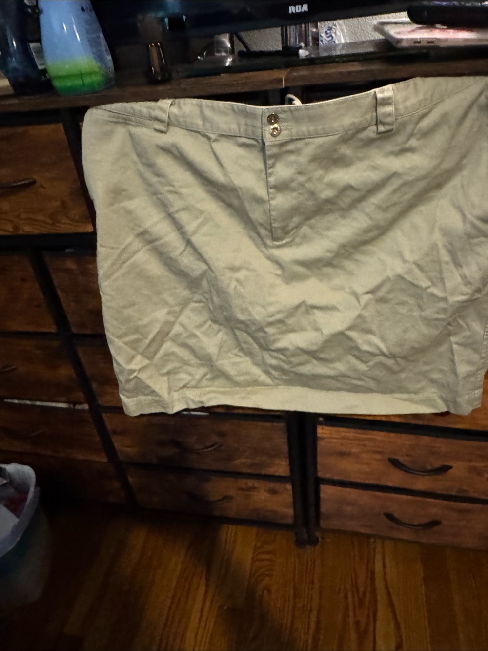 Men's Khaki Cotton Chino Skirt 22W Women’s